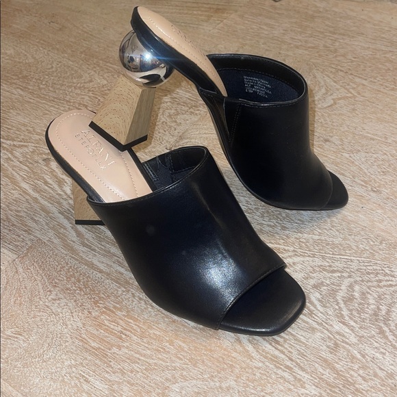 Alfani Black Heel Silver ball wood like heel 8.5 - Picture 1 of 4